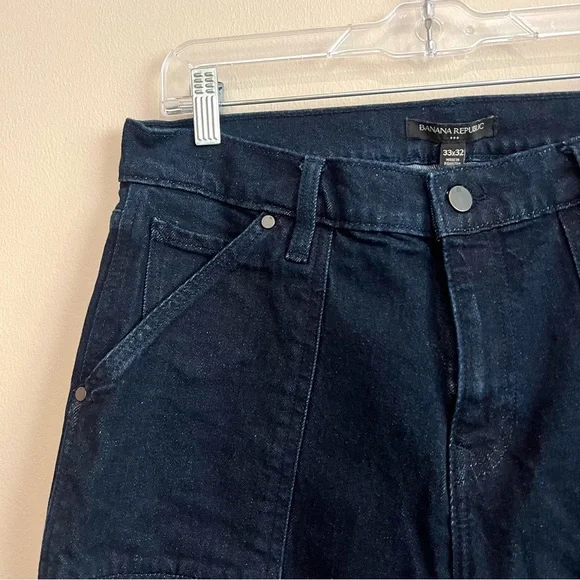 Banana Republic Mens’s Athletic Utility Jeans Dark Wash Size 33x32 - Picture 6 of 16